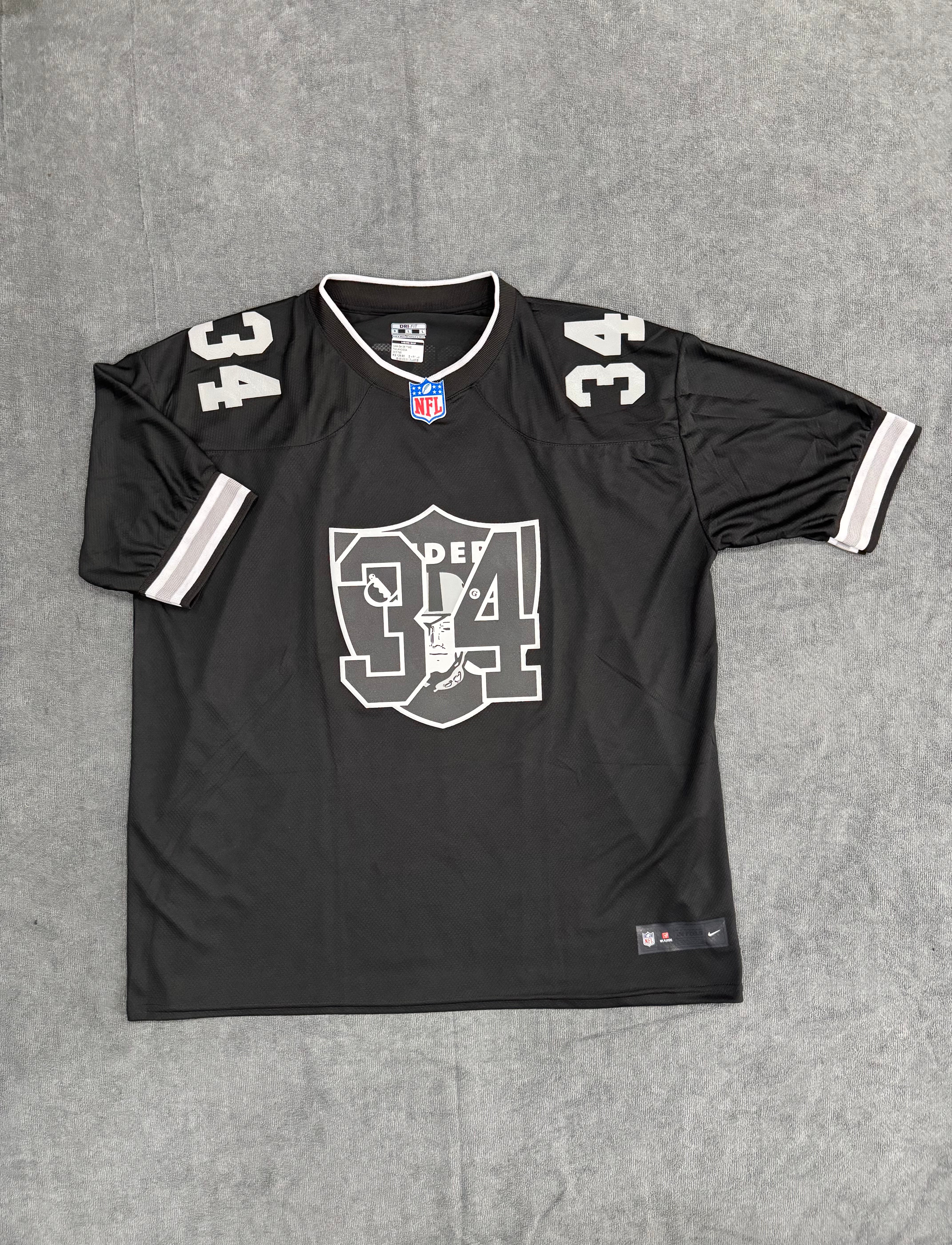 CAMISETA FUTEBOL AMERICANO RAIDERS 34 - PRETA – Kabana