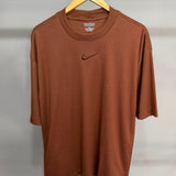 Camiseta Oversized NK Logo - Marrom