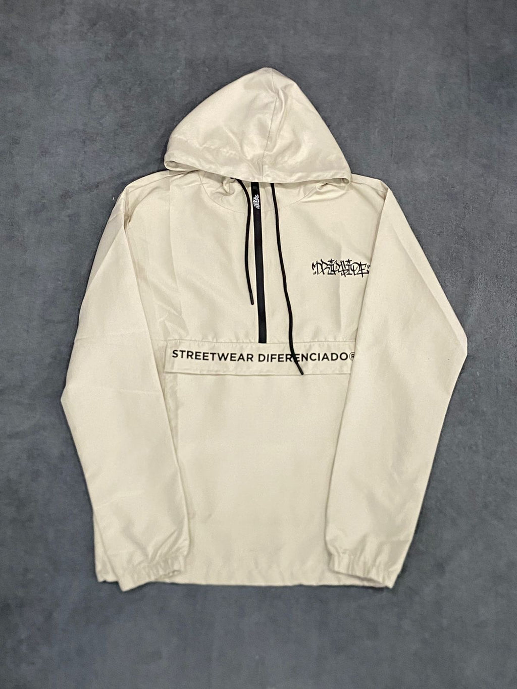 JAQUETA CORTA VENTO TRIP SIDE - OFF WHITE