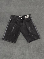 BERMUDA BROW JEANS JOGADOR - PRETA/BRANCA