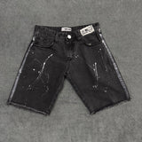 BERMUDA BROW JEANS JOGADOR - PRETA/BRANCA