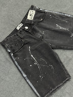 BERMUDA BROW JEANS JOGADOR - PRETA/BRANCA