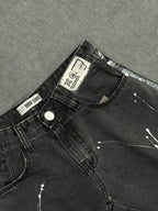 BERMUDA BROW JEANS JOGADOR - PRETA/BRANCA