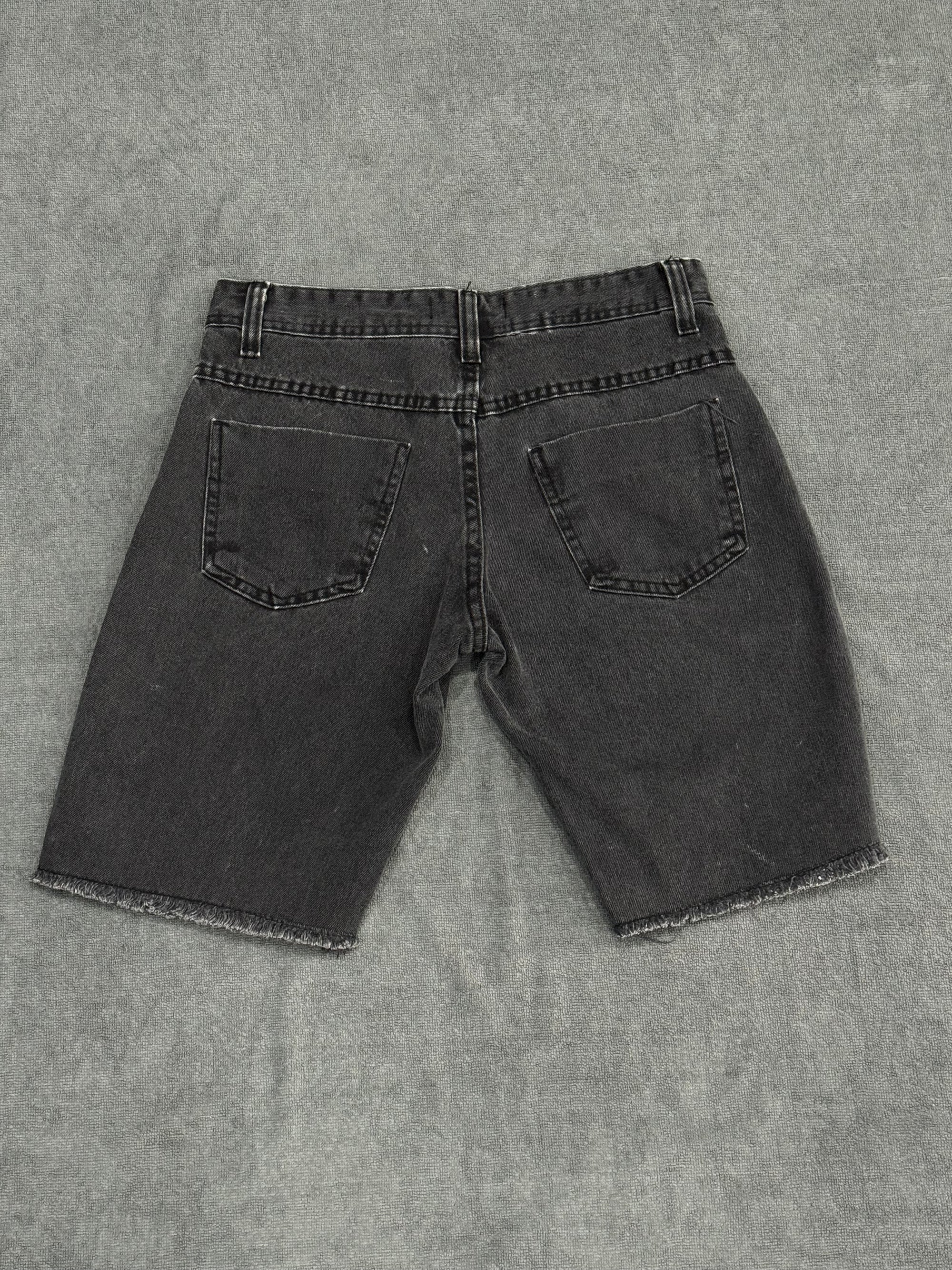 BERMUDA BROW JEANS JOGADOR - PRETA/BRANCA