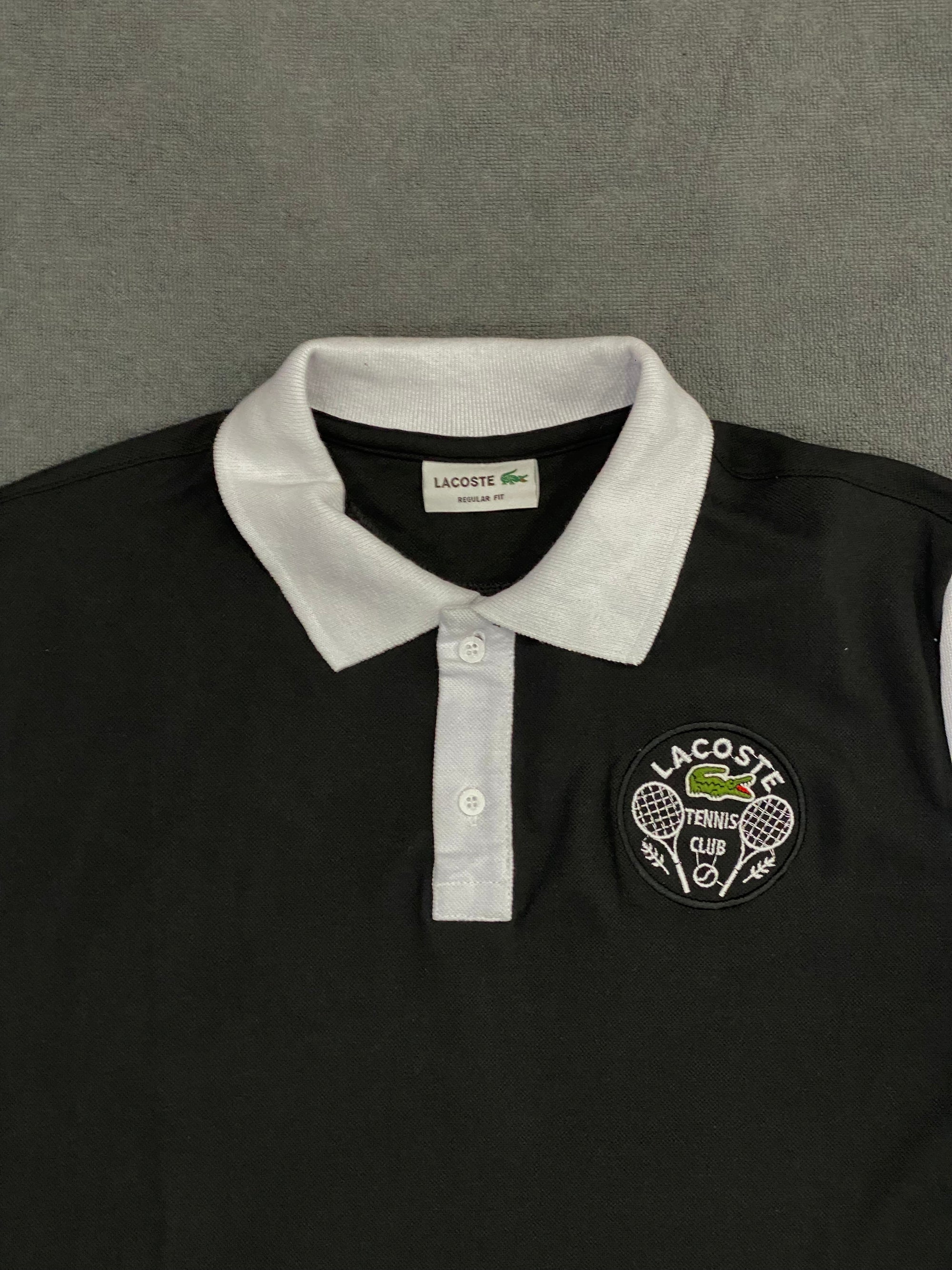 CAMISETA POLO LSCT - PRETA/BRANCA