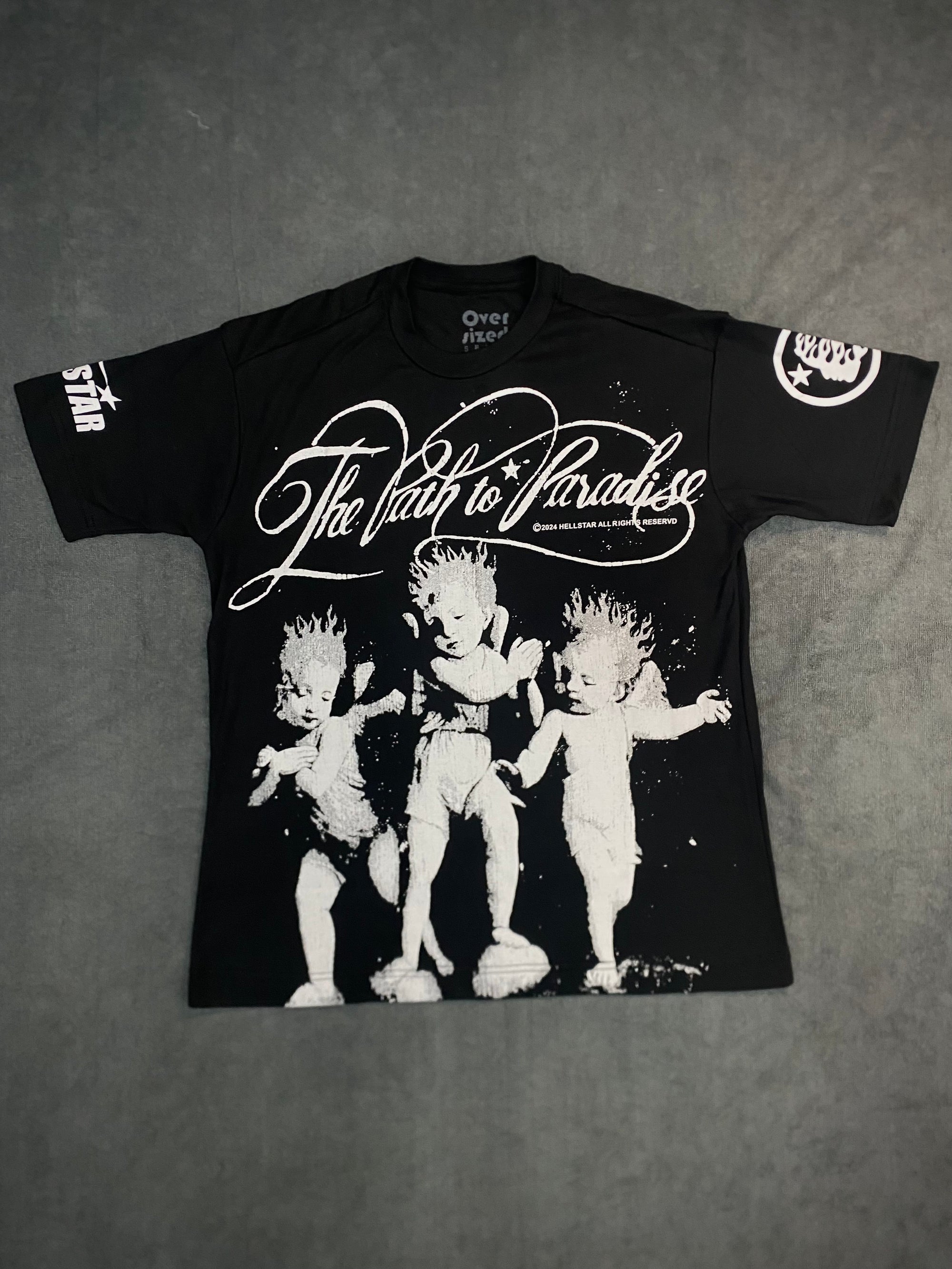 CAMISETA OVERSIZED TREE ANGELS - PRETA