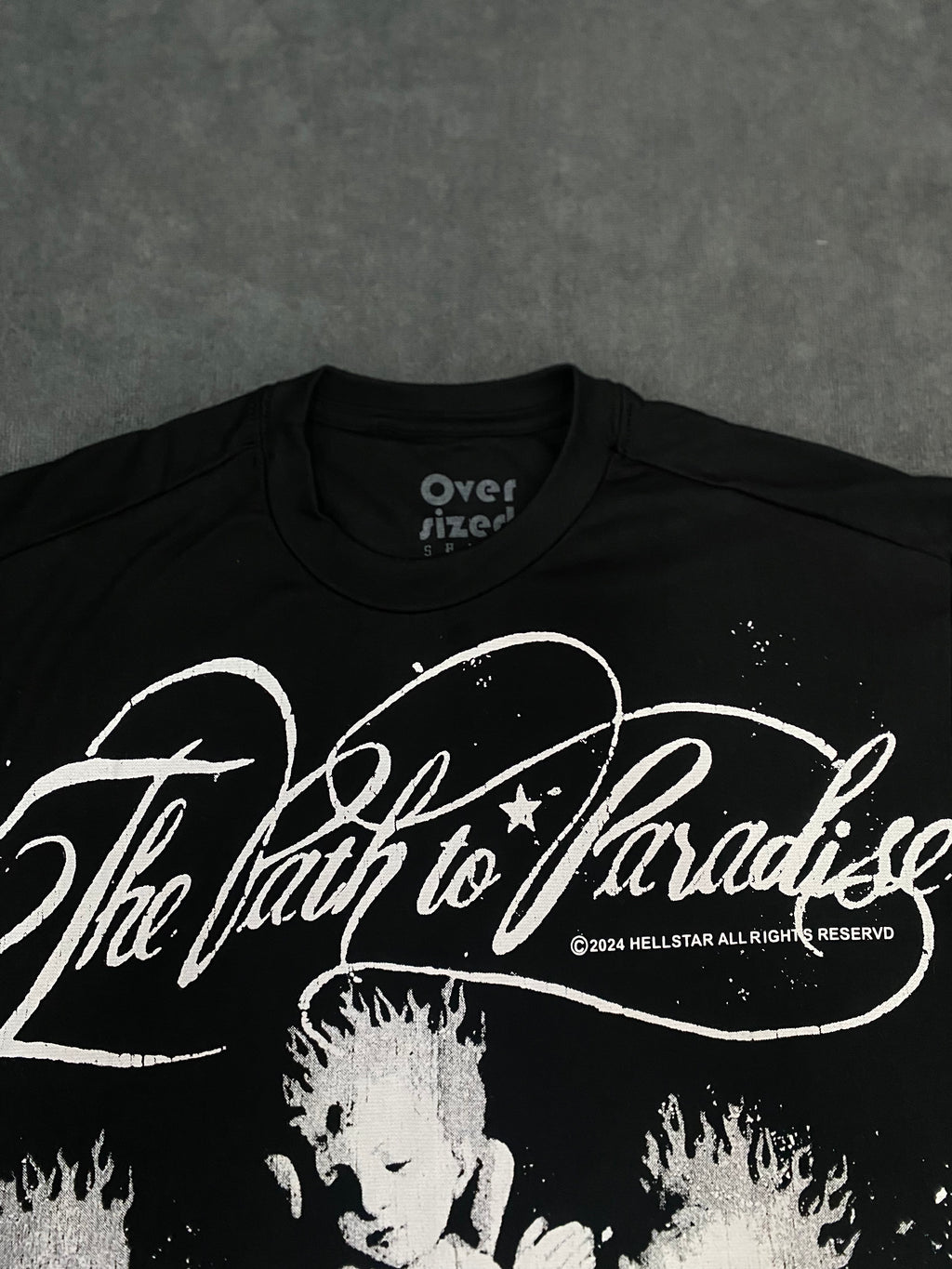 CAMISETA OVERSIZED TREE ANGELS - PRETA