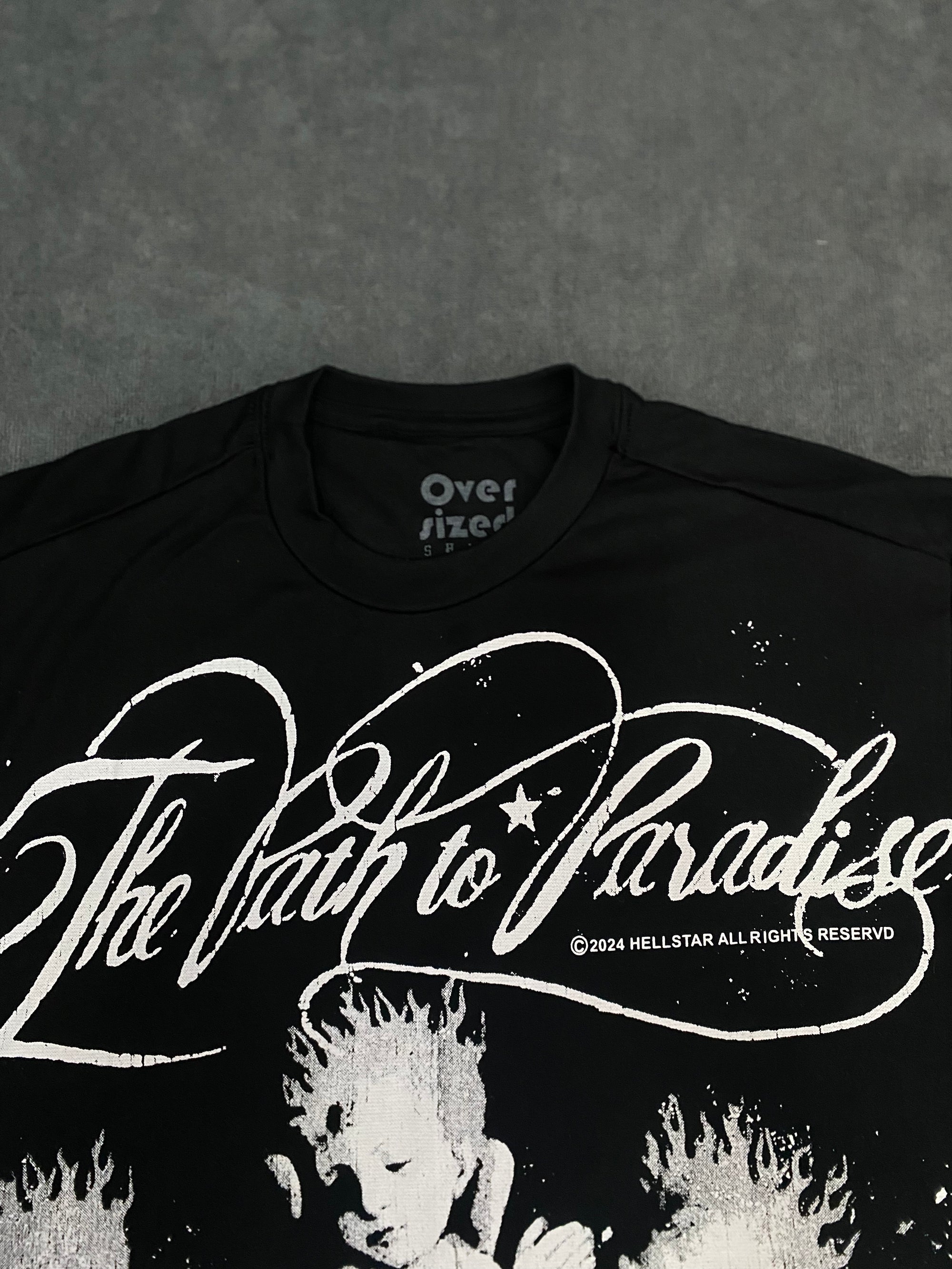 CAMISETA OVERSIZED TREE ANGELS - PRETA