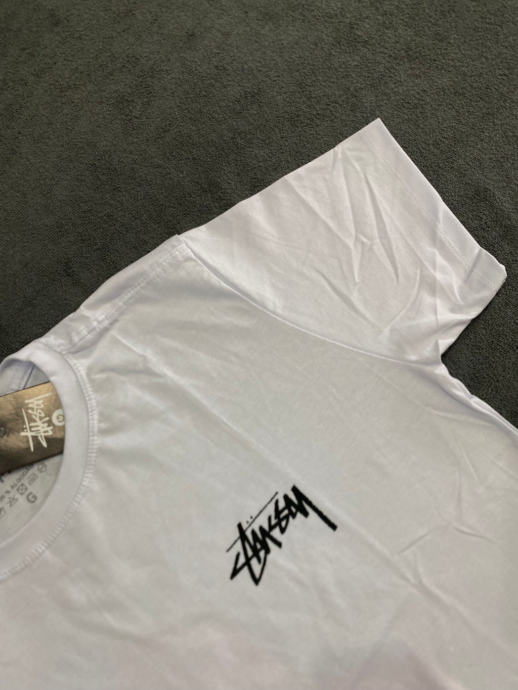 CAMISETA STUSSY LOGO - BRANCA