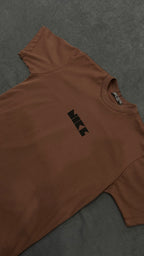 CAMISETA OVERSIZED NK LOGO - MARROM