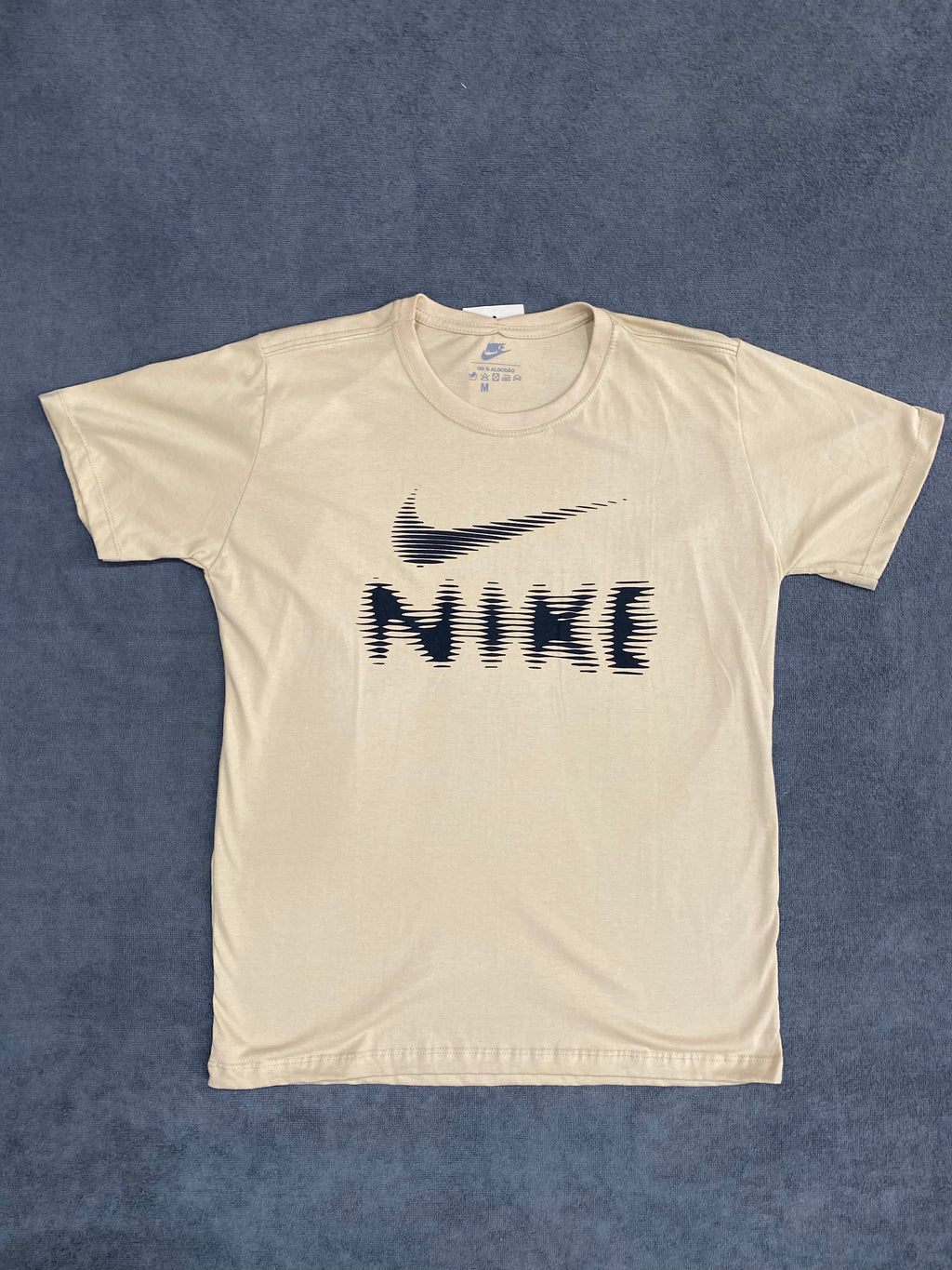 CAMISETA NK LOGO - BEGE
