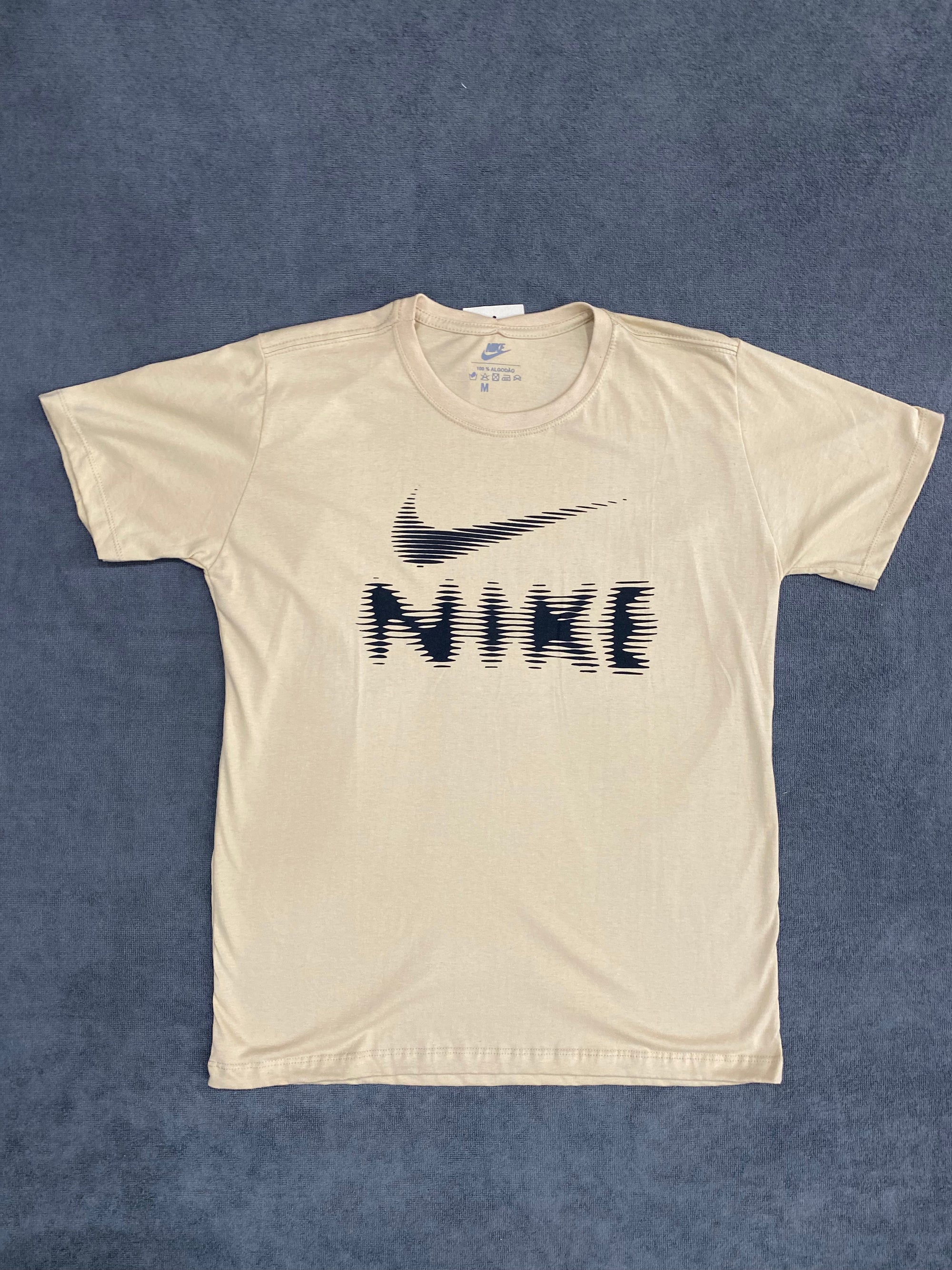 CAMISETA NK LOGO - BEGE