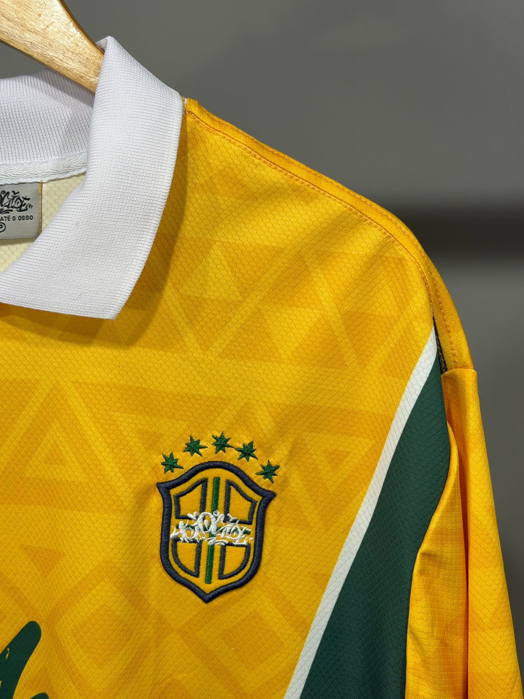 Camisa Polo Recortada over brasil TS - Amarela