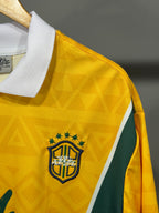 Camisa Polo Recortada over brasil TS - Amarela