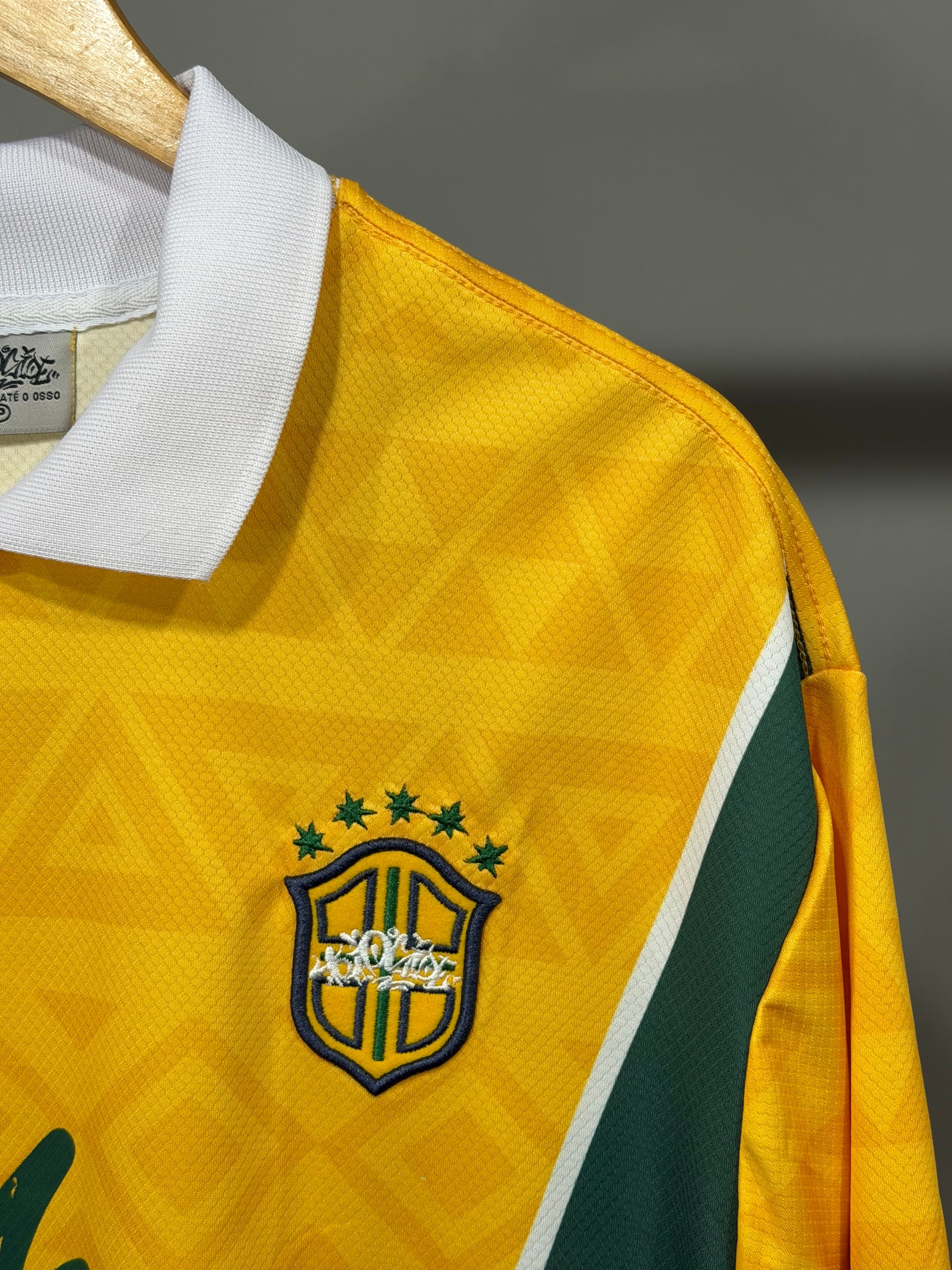 Camisa Polo Recortada over brasil TS - Amarela
