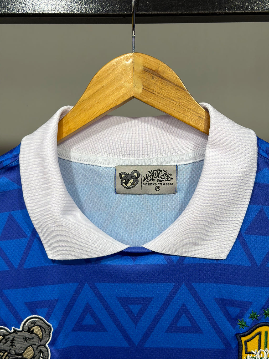 Camisa Polo Recortada over brasil TS - Azul