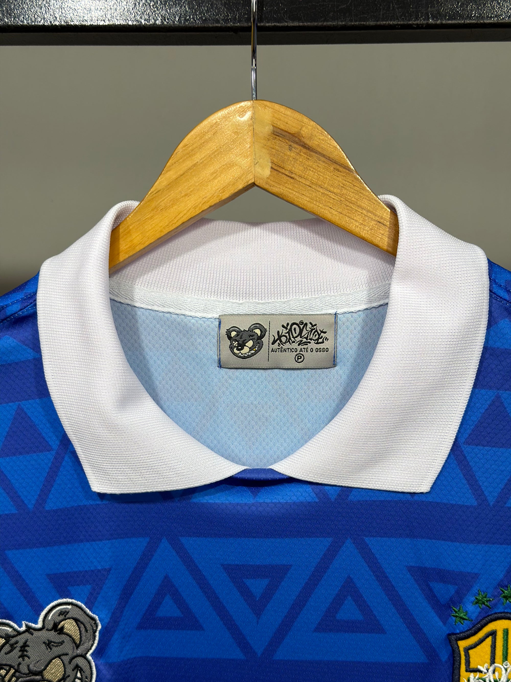 Camisa Polo Recortada over brasil TS - Azul