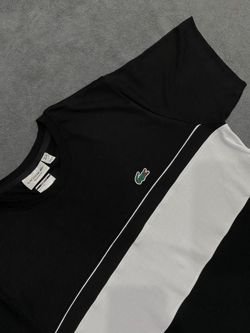 CAMISETA MALHA PIMA LCST - PRETO/BRANCO