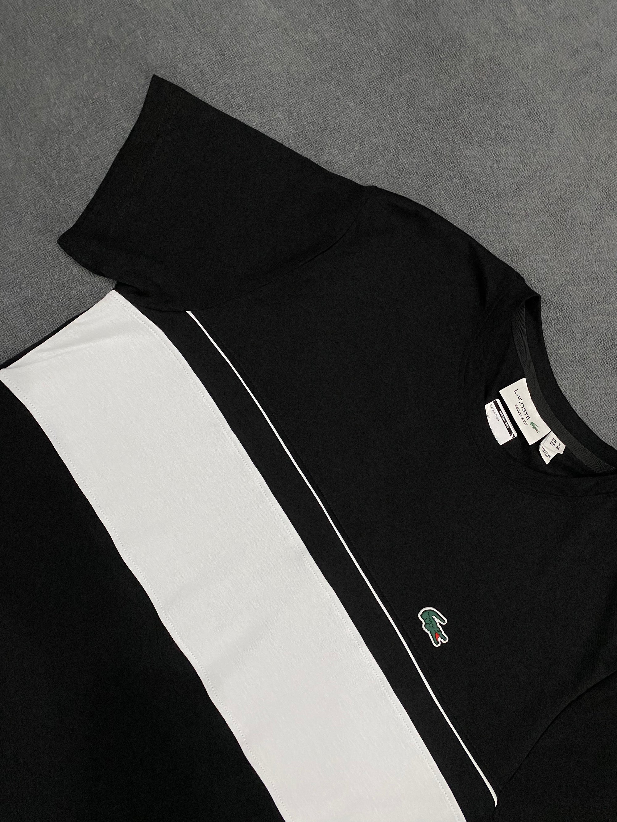 CAMISETA MALHA PIMA LCST - PRETO/BRANCO