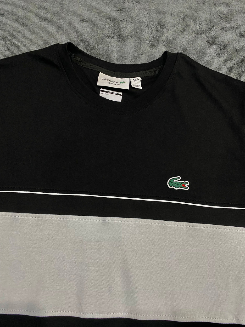 CAMISETA MALHA PIMA LCST - PRETO/BRANCO