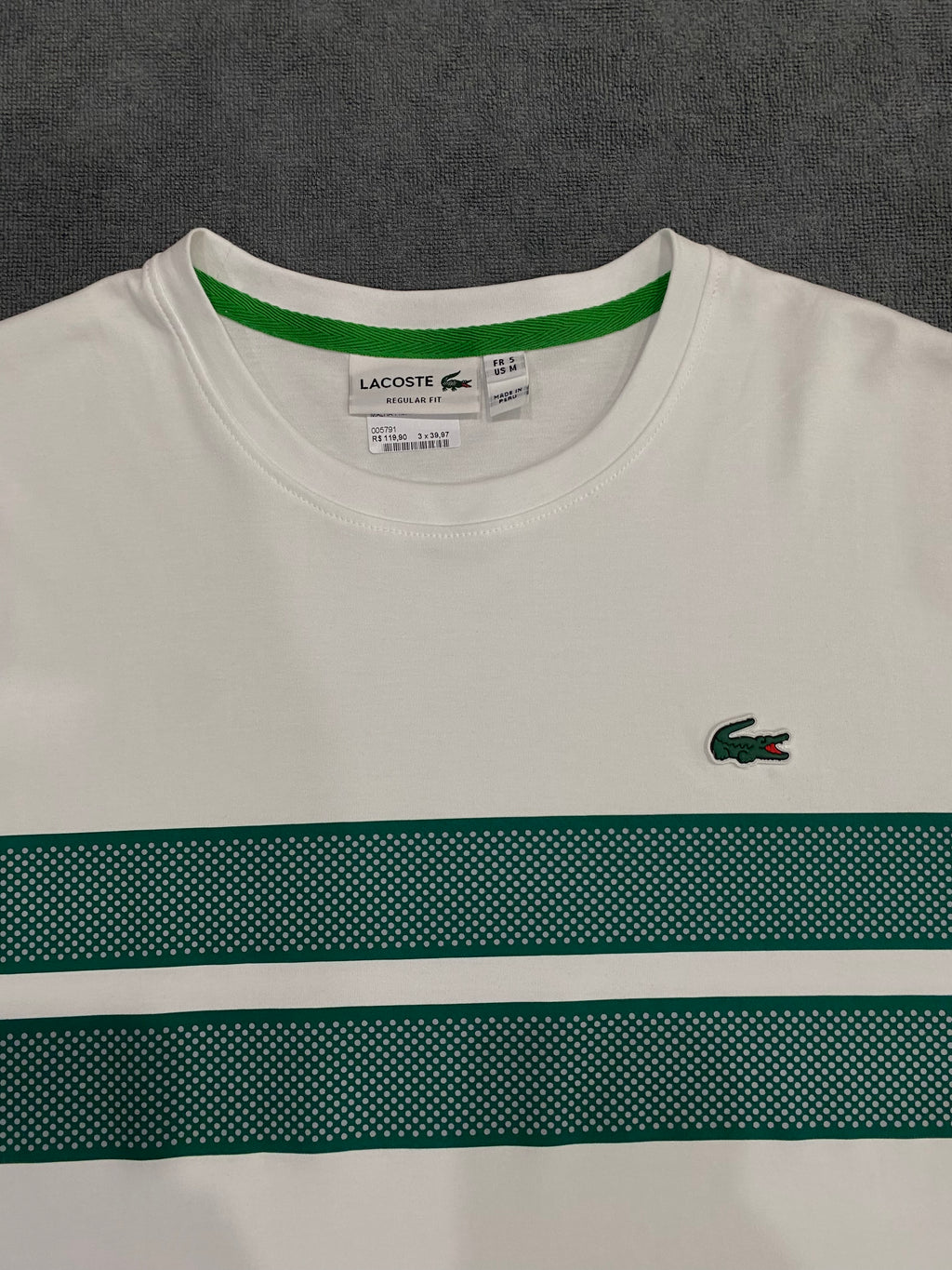 CAMISETA MALHA PIMA LCST - BRANCA/VERDE