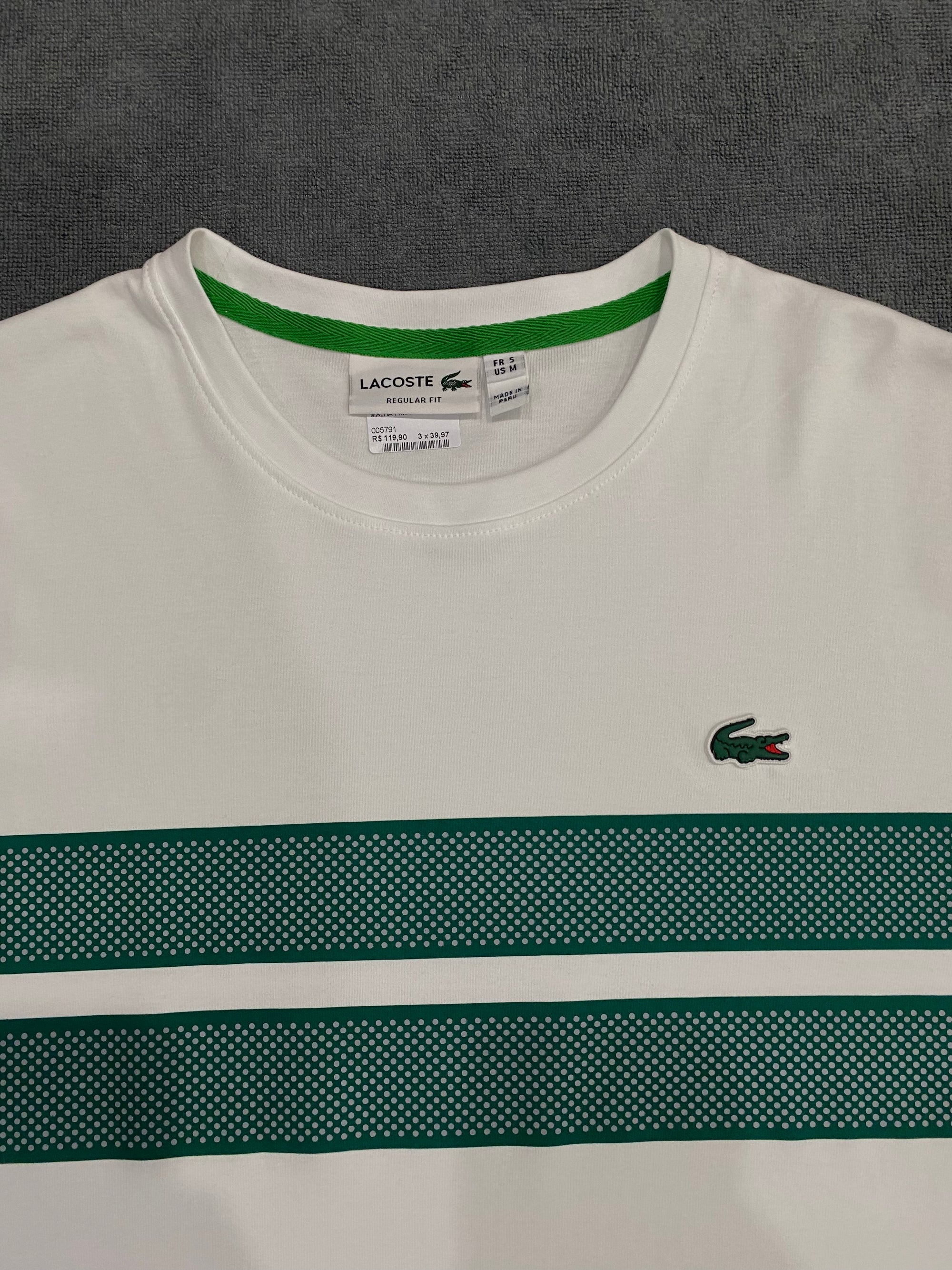 CAMISETA MALHA PIMA LCST - BRANCA/VERDE