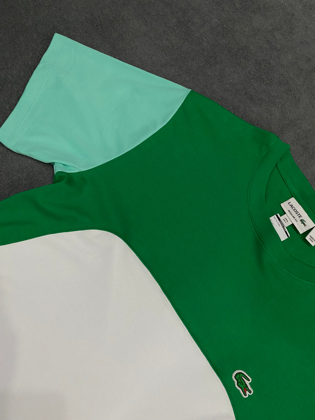 CAMISETA MALHA PIMA LCST - VERDE/BRANCA