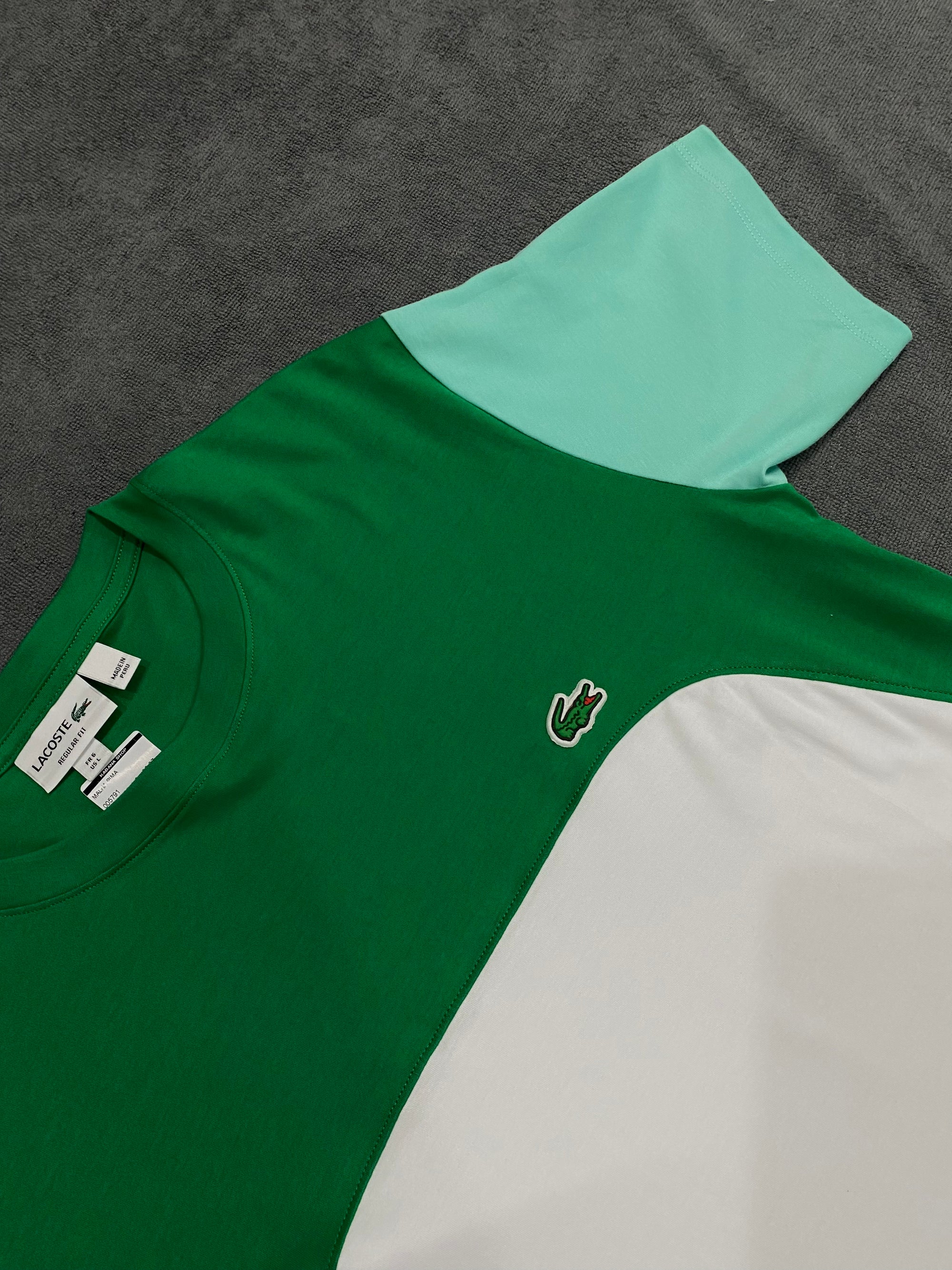 CAMISETA MALHA PIMA LCST - VERDE/BRANCA