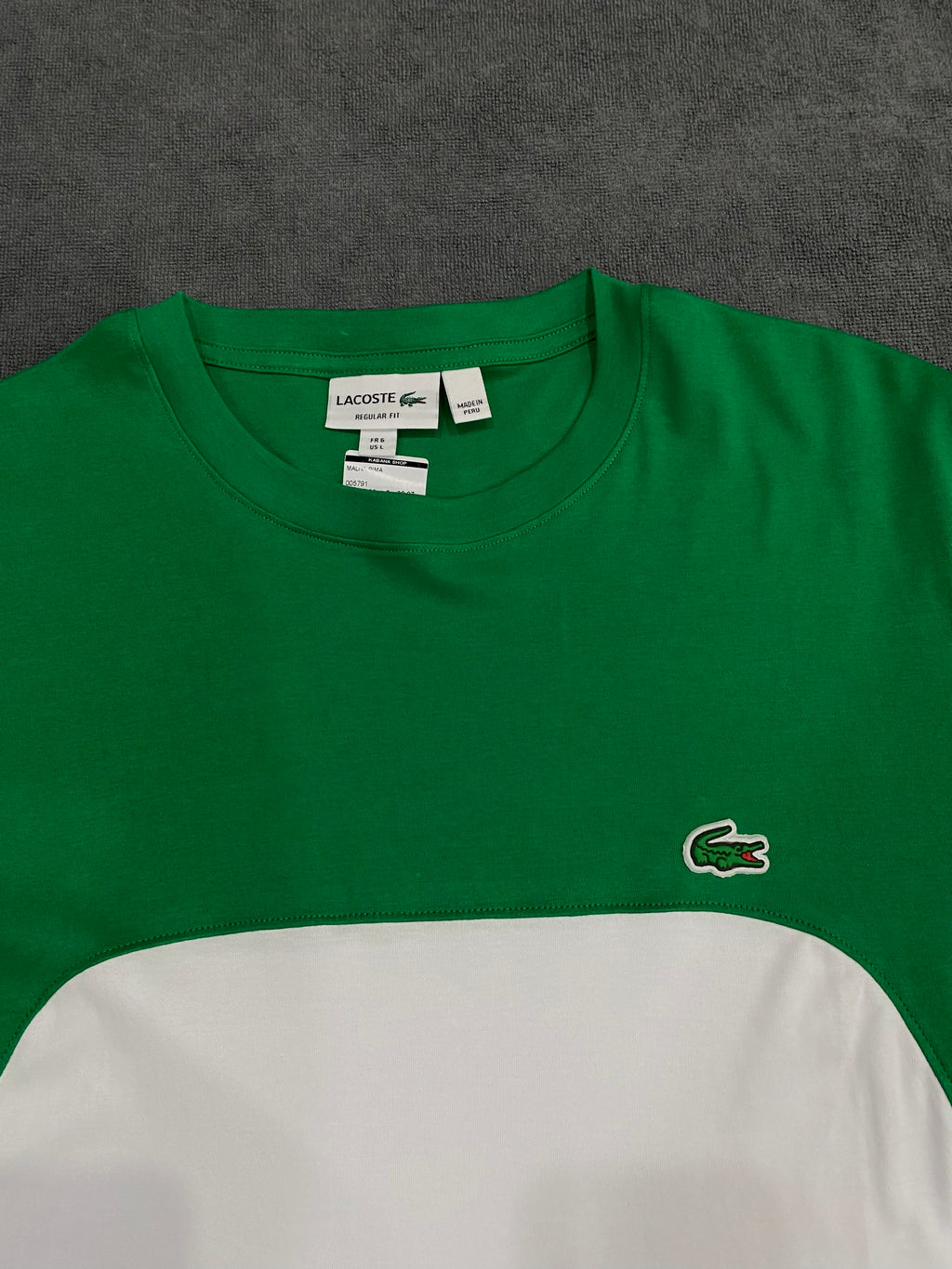 CAMISETA MALHA PIMA LCST - VERDE/BRANCA