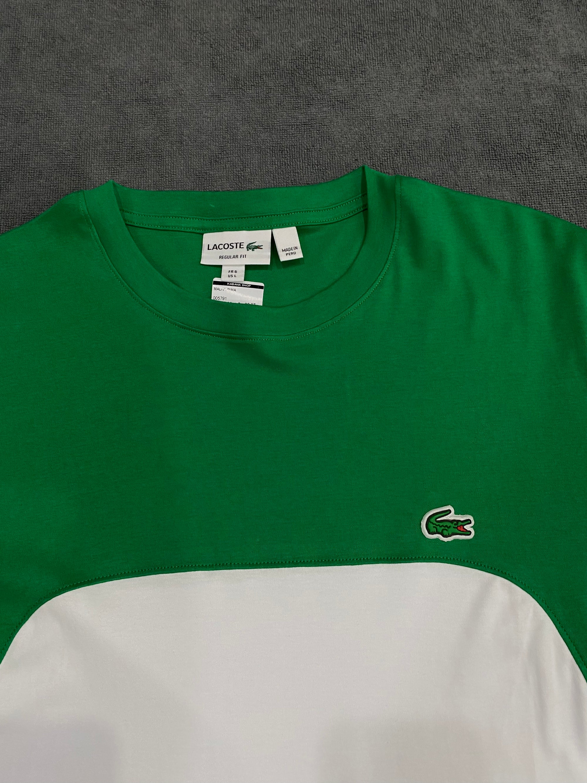 CAMISETA MALHA PIMA LCST - VERDE/BRANCA