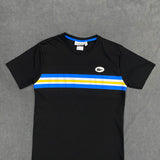CAMISETA MALHA PIMA LCST - PRETA/AZUL