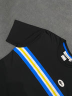 CAMISETA MALHA PIMA LCST - PRETA/AZUL