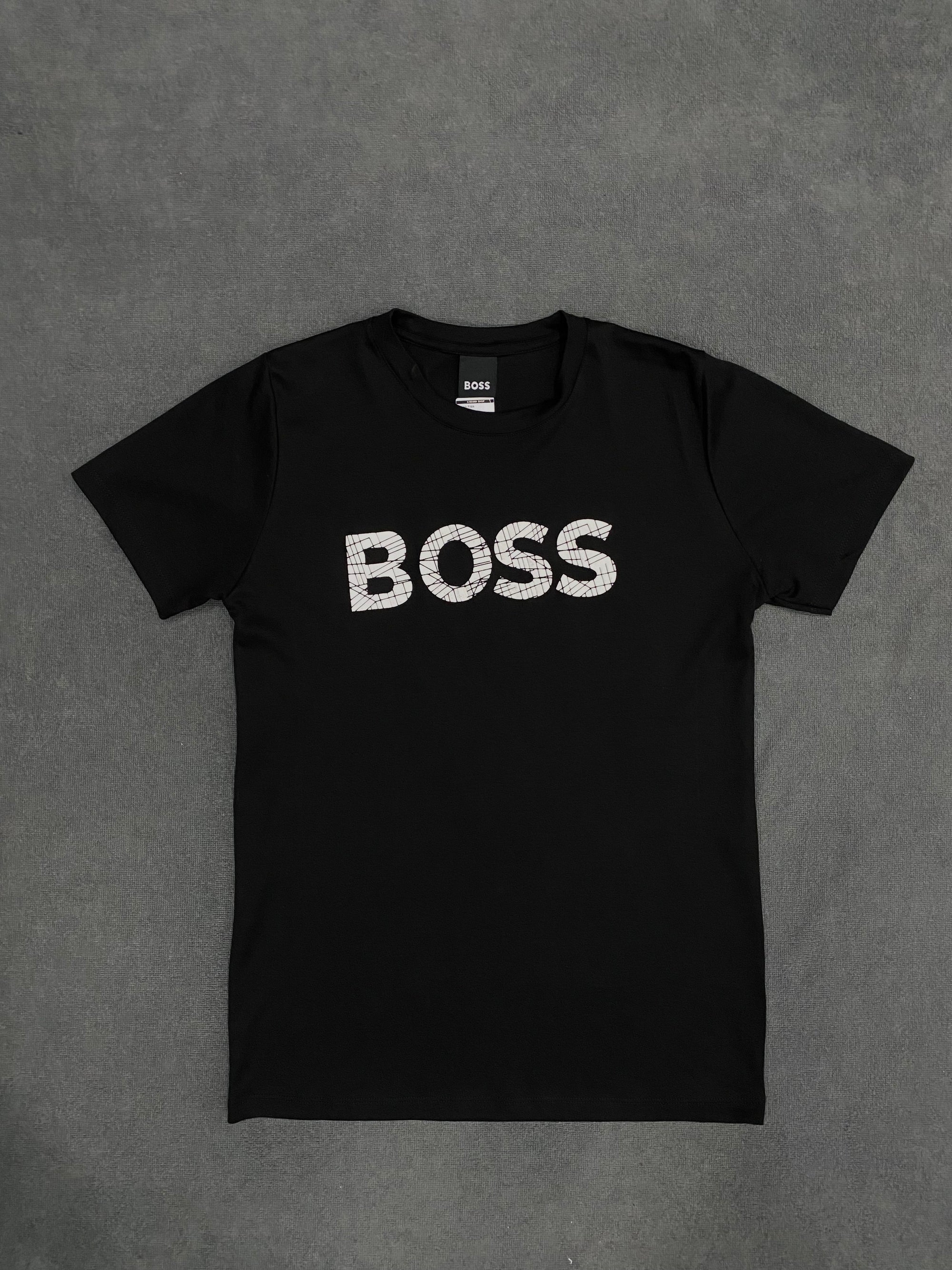 CAMISETA MALHA PIMA BOSS - PRETA