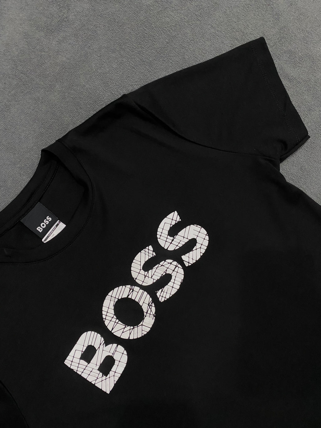 CAMISETA MALHA PIMA BOSS - PRETA