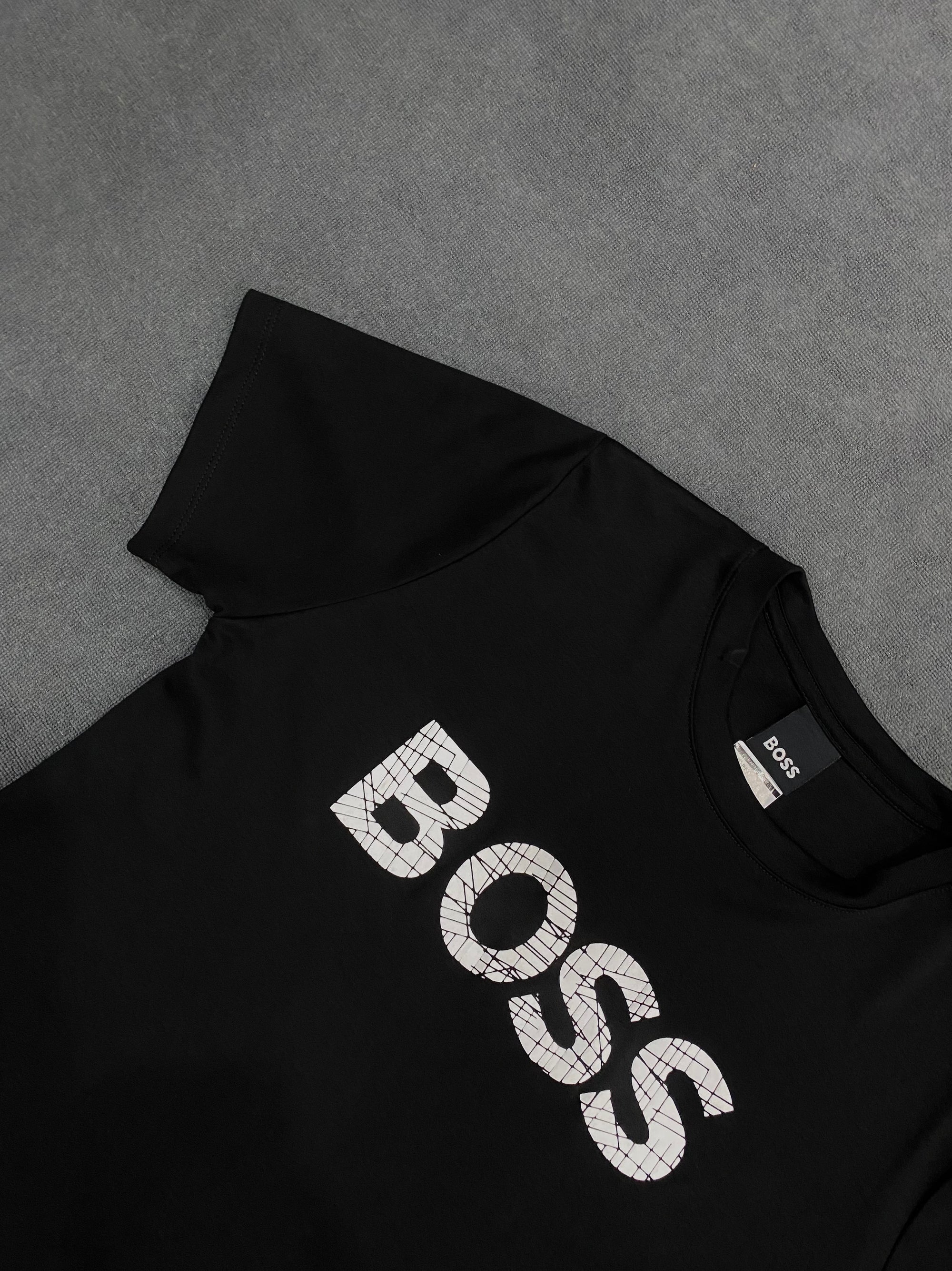 CAMISETA MALHA PIMA BOSS - PRETA