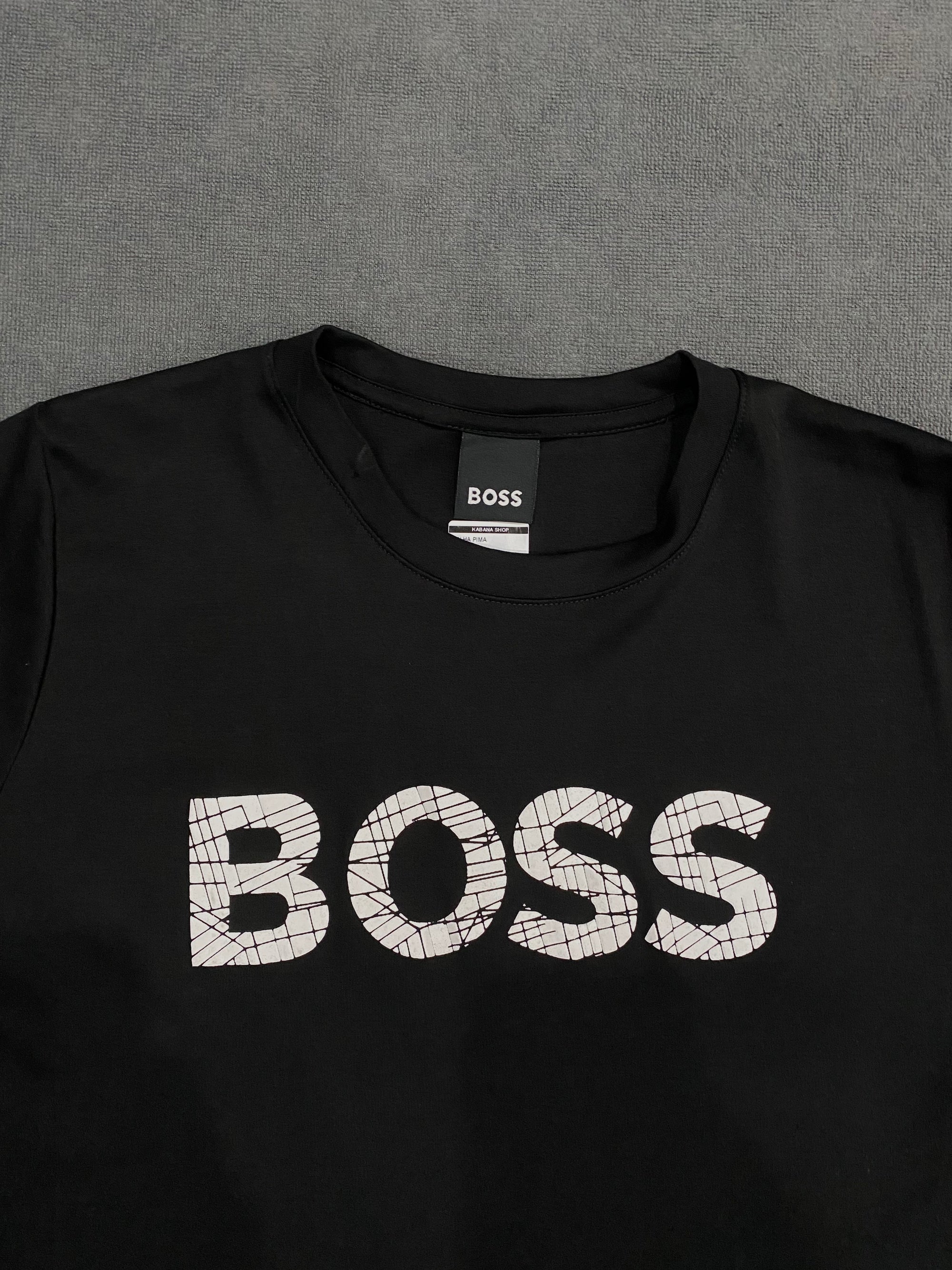 CAMISETA MALHA PIMA BOSS - PRETA