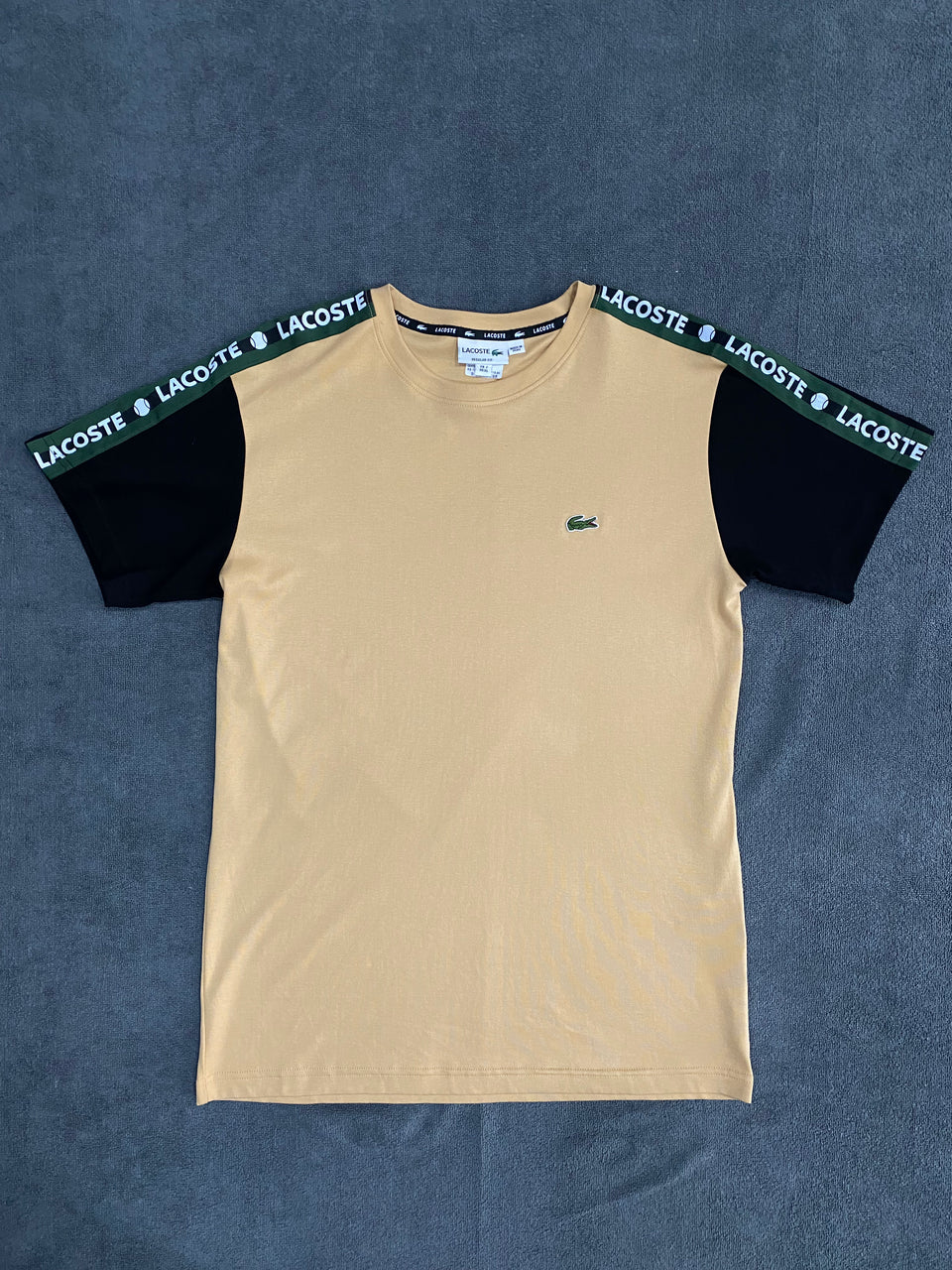 CAMISETA MALHA PIMA LCST - BEGE/PRETA