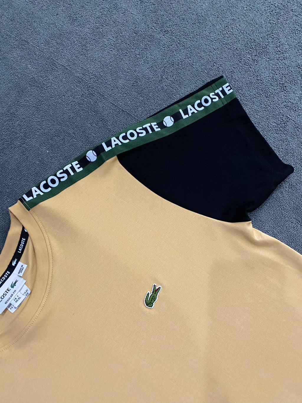 CAMISETA MALHA PIMA LCST - BEGE/PRETA