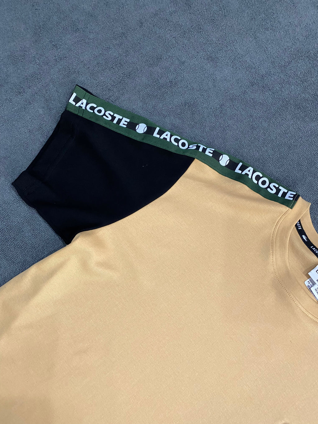 CAMISETA MALHA PIMA LCST - BEGE/PRETA