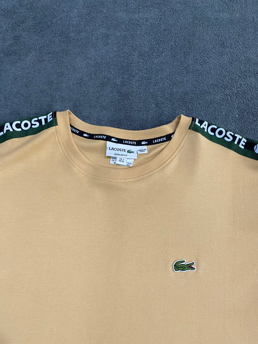 CAMISETA MALHA PIMA LCST - BEGE/PRETA