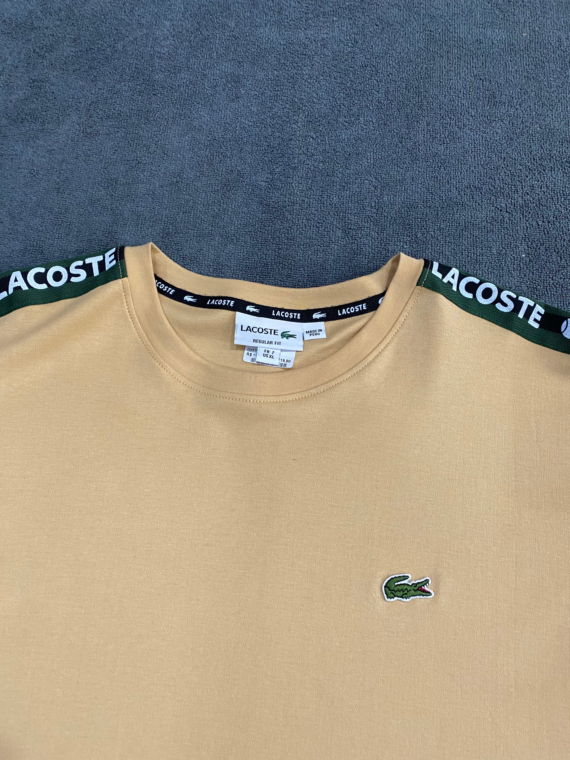 CAMISETA MALHA PIMA LCST - BEGE/PRETA