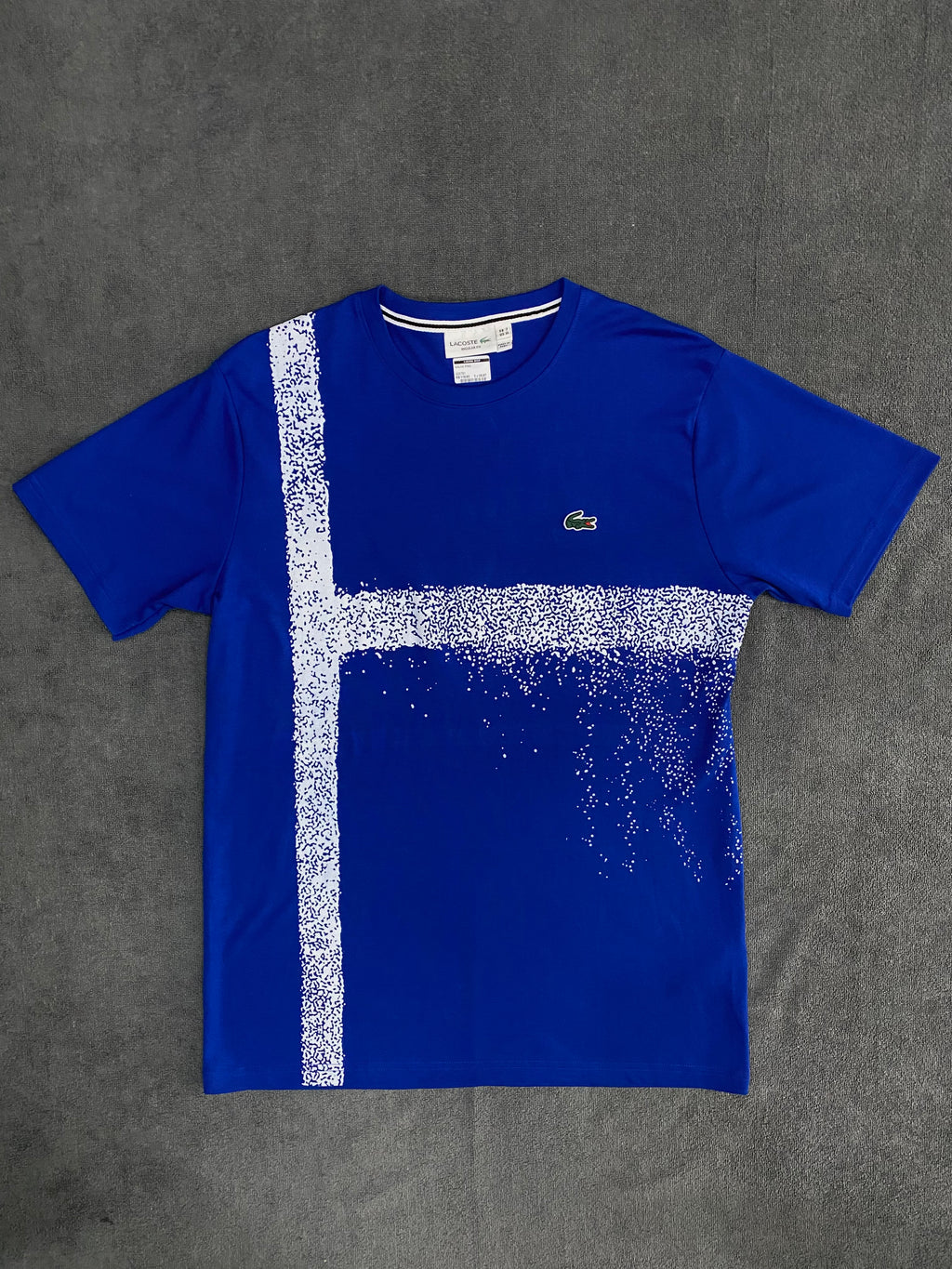 CAMISETA MALHA PIMA LCST - AZUL/BRANCO