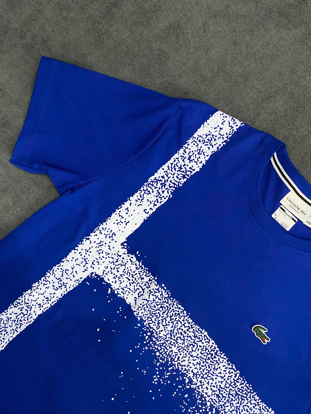 CAMISETA MALHA PIMA LCST - AZUL/BRANCO