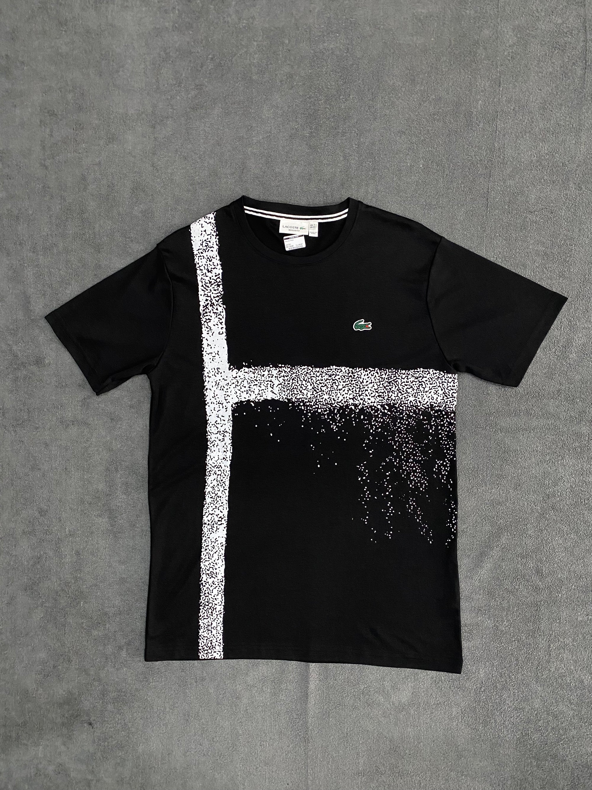 CAMISETA MALHA PIMA LCST - PRETA/BRANCA