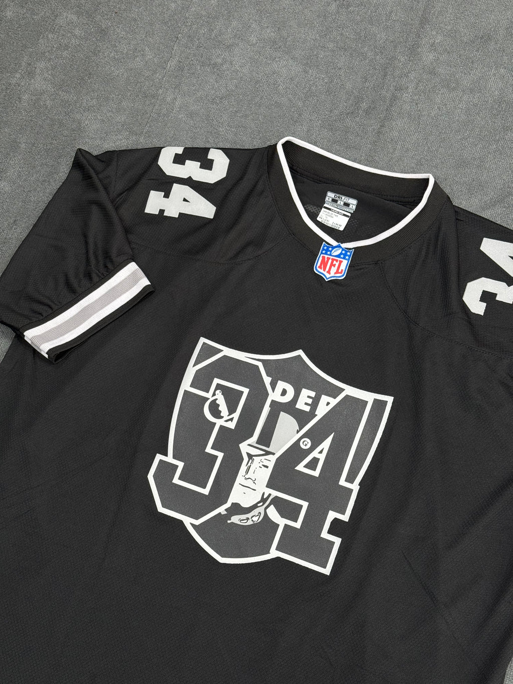 CAMISETA FUTEBOL AMERICANO RAIDERS 34 - PRETA