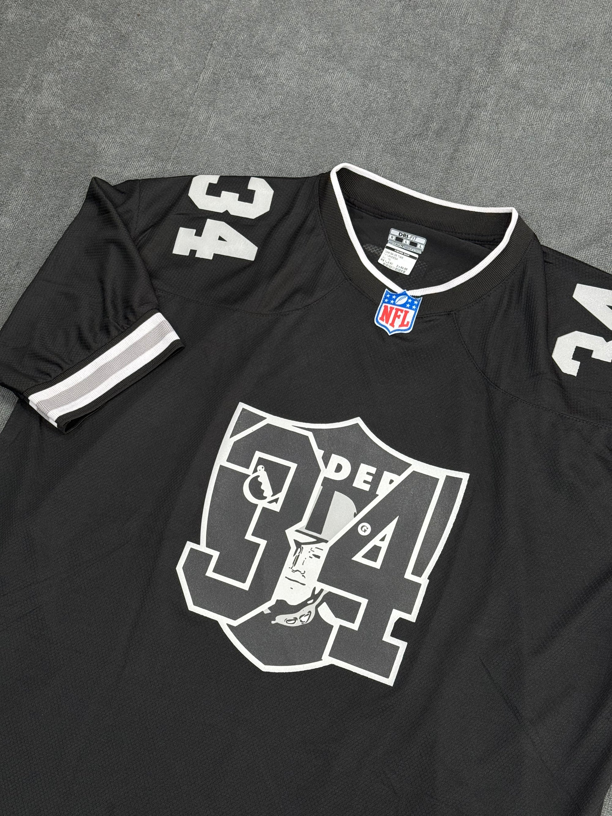 CAMISETA FUTEBOL AMERICANO RAIDERS 34 - PRETA
