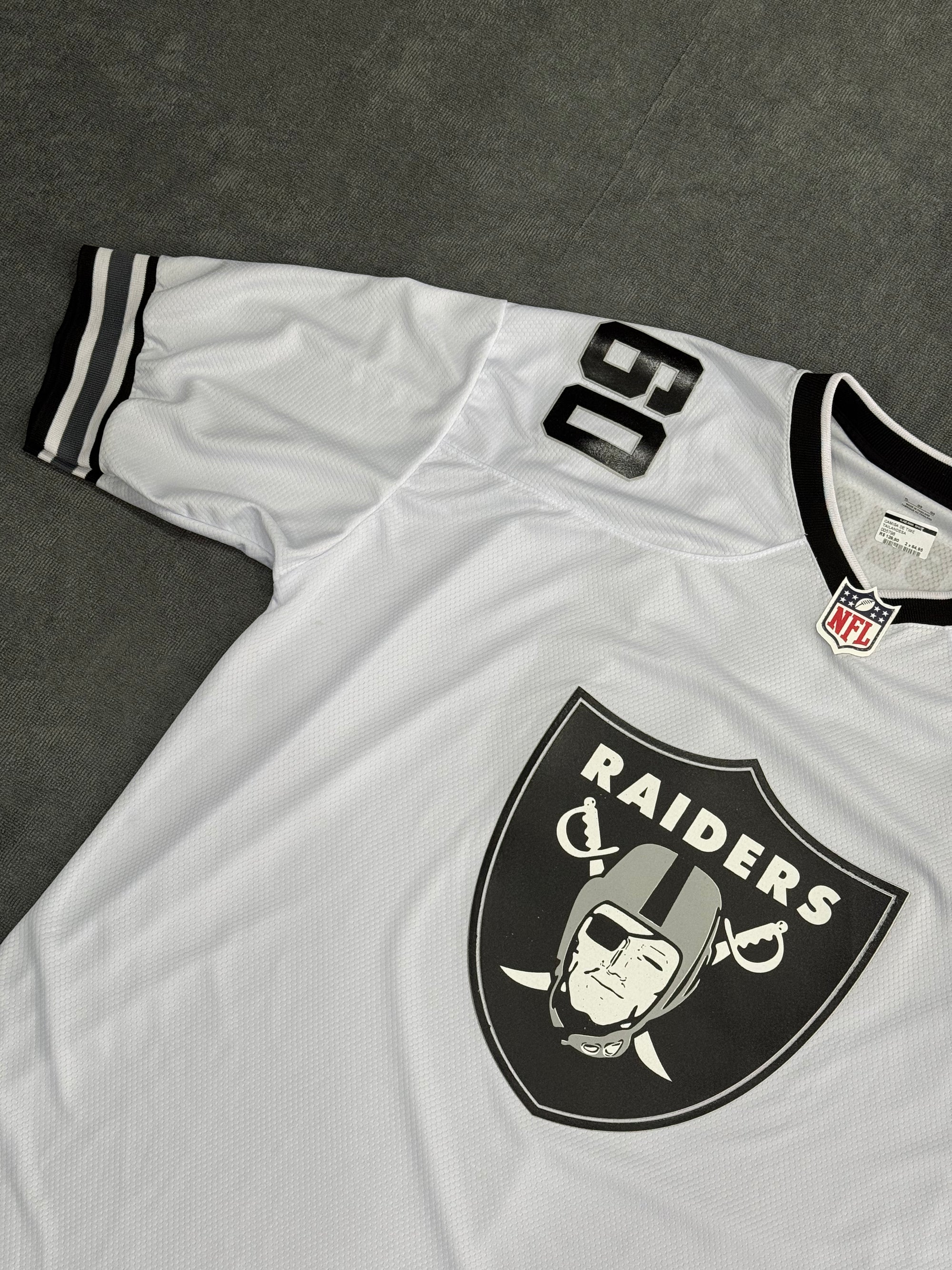 CAMISETA FUTEBOL AMERICANO RAIDERS - BRANCA