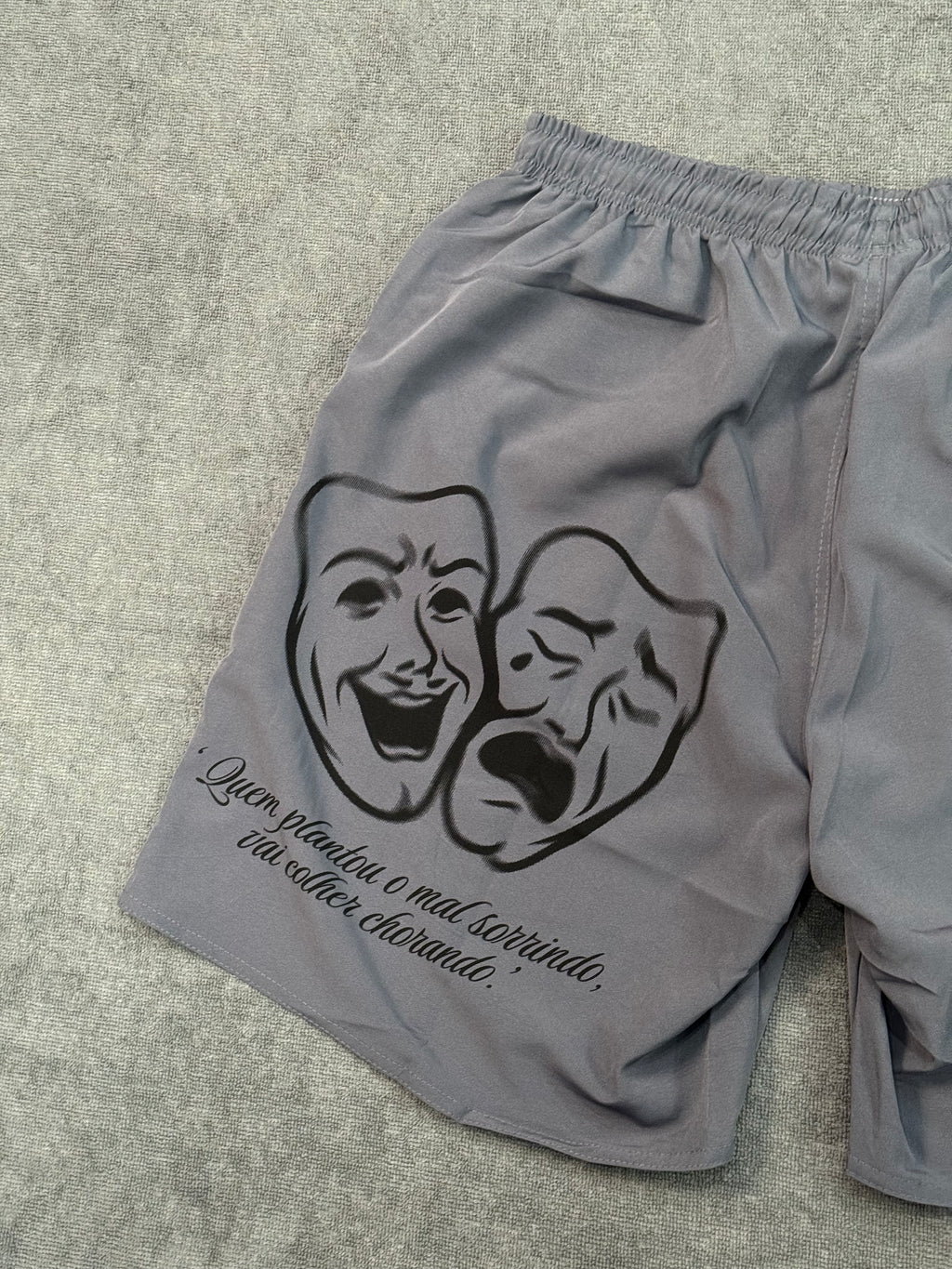 SHORT CHRONIC CHORA AGORA RI DEPOIS - CINZA