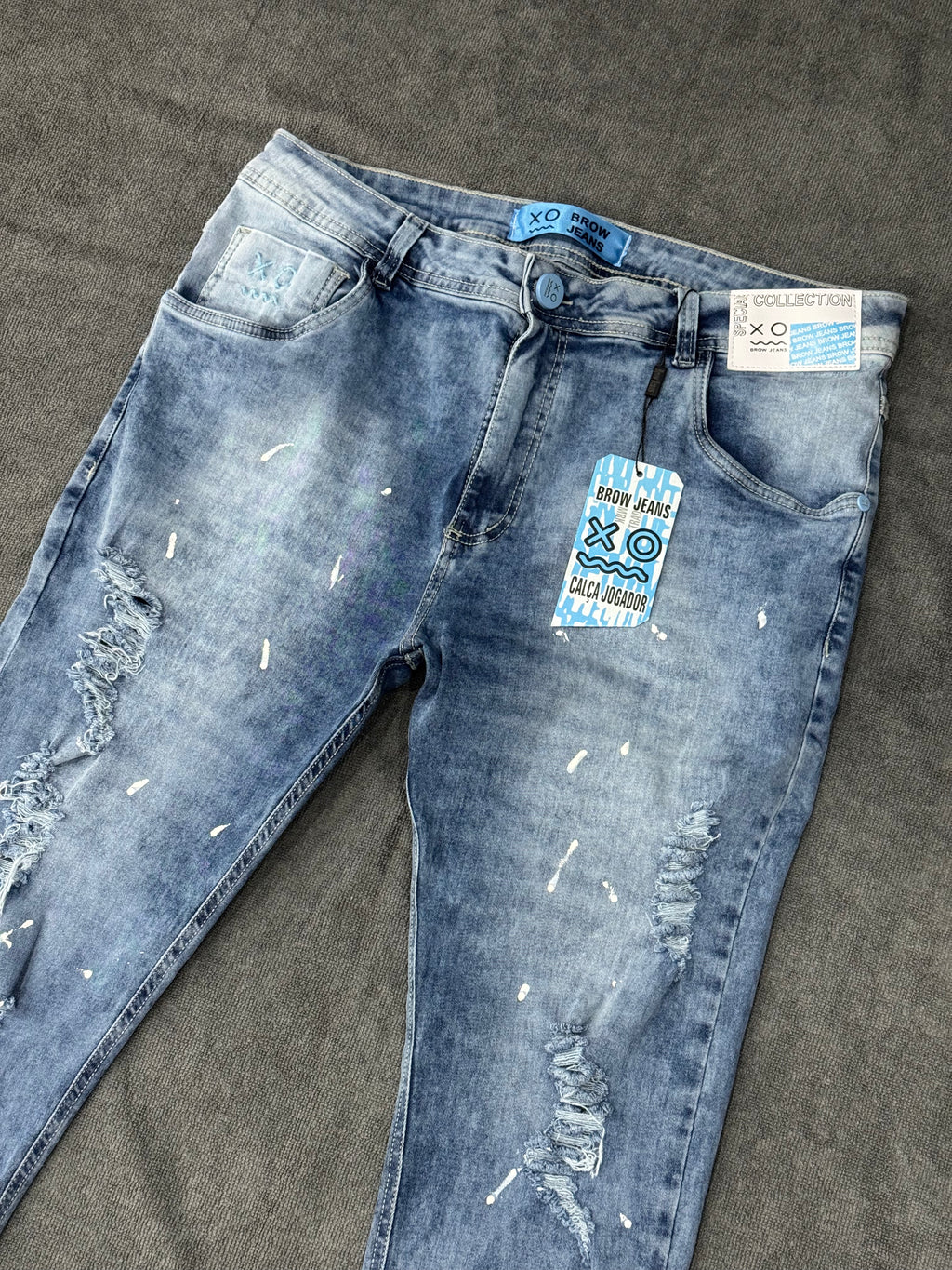 CALÇA BROW JEANS JOGADOR - AZUL