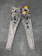 CALÇA BROW JEANS JOGADOR - CINZA/PRETO